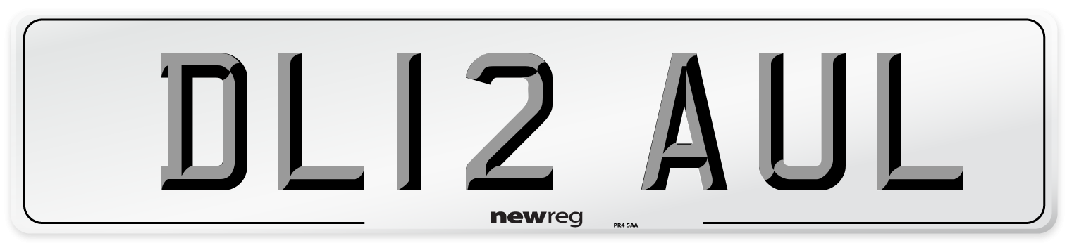 DL12 AUL Number Plate from New Reg